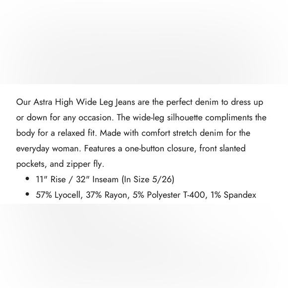 Kancan Astra High Rise Wide Leg Jeans size 26 5 - Picture 9 of 10